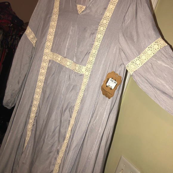 Flowy cotton/polyester dress - Picture 6 of 8